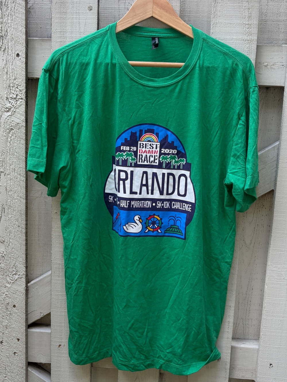 Best Damn Race Orlando 2020 Men's XL Primease Tri-Blend Tee VGUC